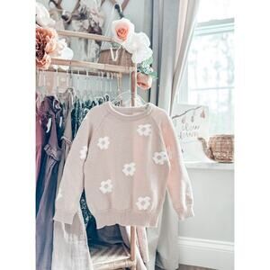 Pretty As A Daisy Blush Slouchy Soft Oversize Sweater 5T